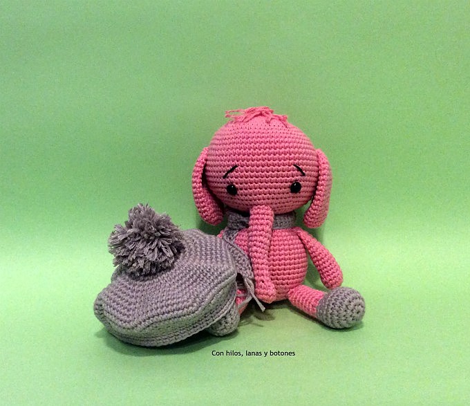 Con hilos, lanas y botones: Emily, the elephant amigurumi