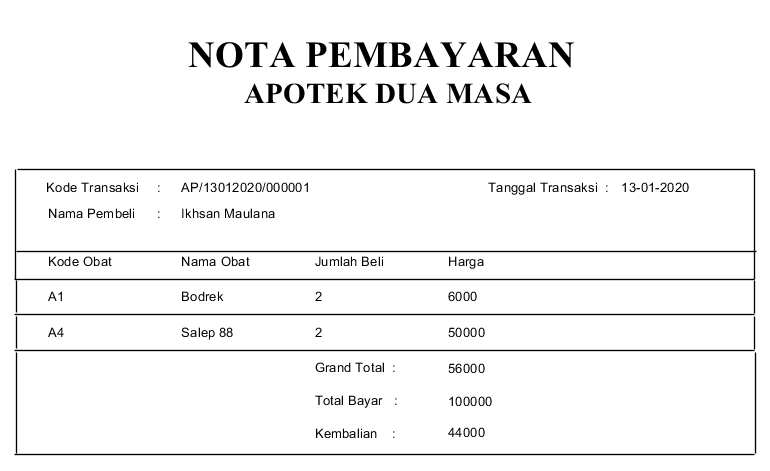 Cara Membuat Laporan/ Nota Penjualan Ireport Java Dengan
