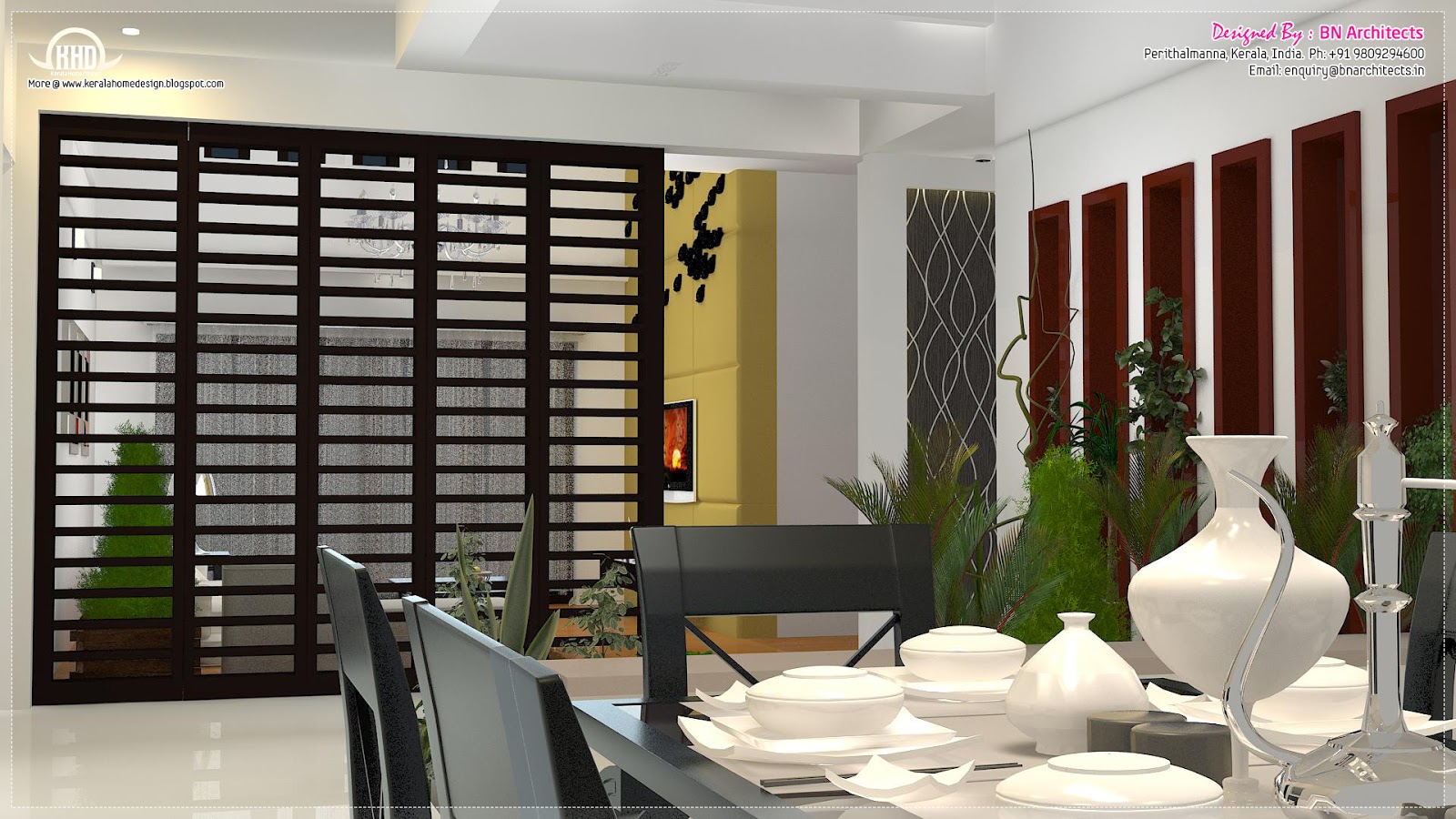 Floor plan  3D views and interiors of 4  bedroom  villa 