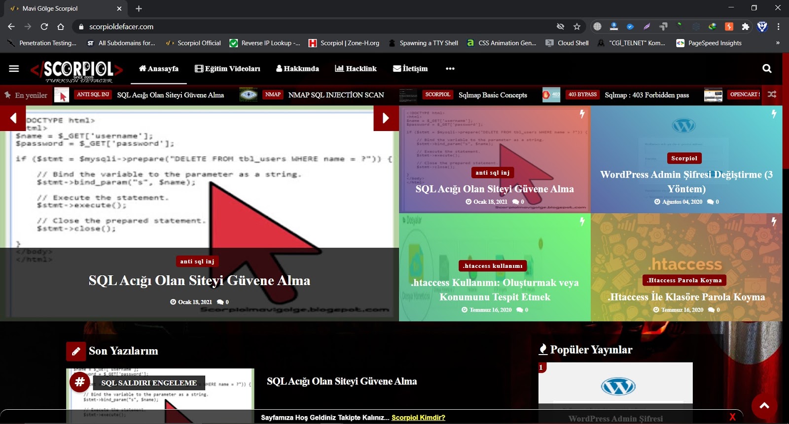 Boolean Based Blind Sql İnjection