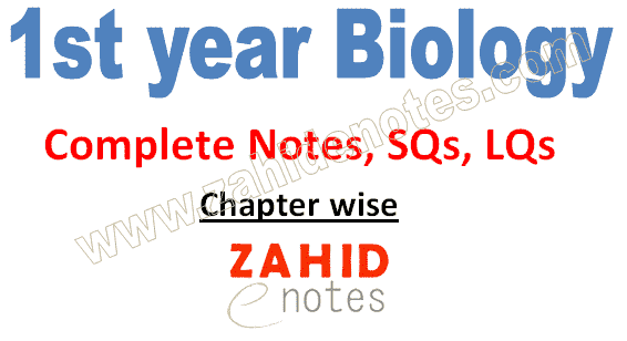 1st year biology complete notes pdf download