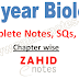 1st year biology complete Notes pdf download