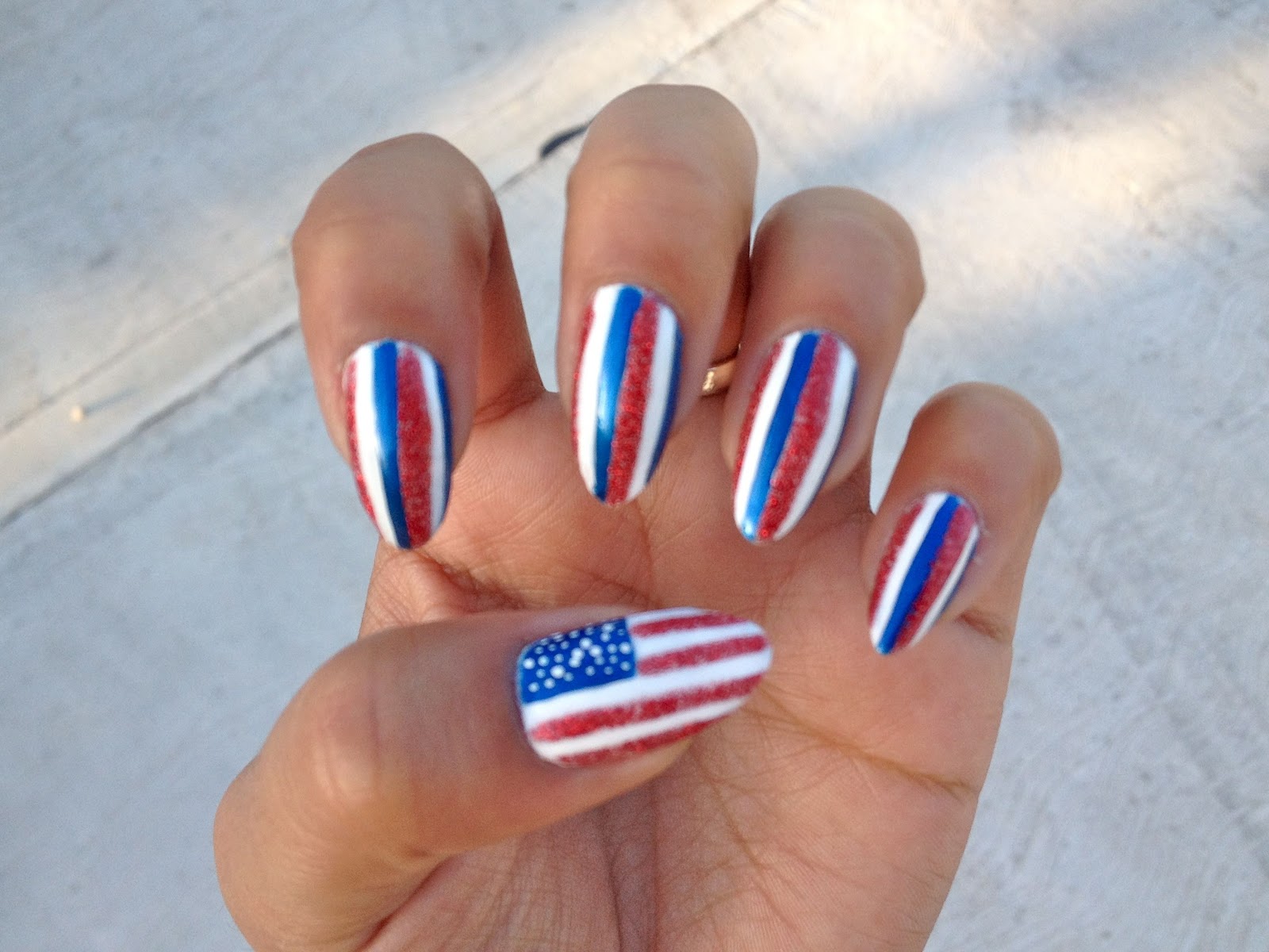 Oh Me! Oh My!: 4th of July Nails: Flags & Stripes!
