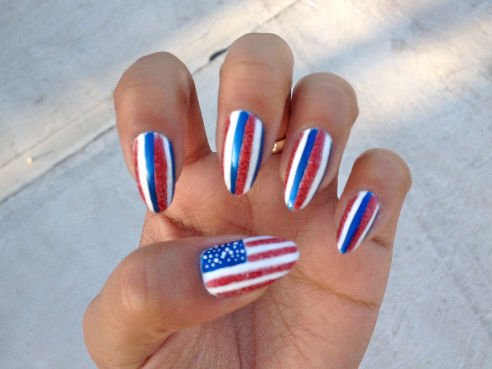 3. American Flag Nails - wide 5