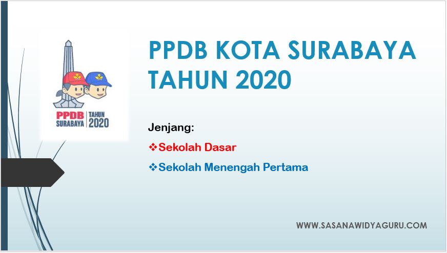 PENDAFTARAN PESERTA DIDIK BARU JENJANG SMP KOTA SURABAYA 2020 - SASANA