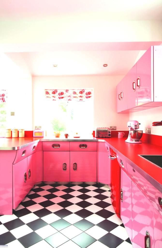 Decoration and Ideas: Pink Kitchen Decoration