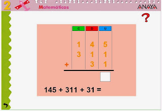 Resultado de imagen de actividades online matemáticas suma y resta sin llevar anaya