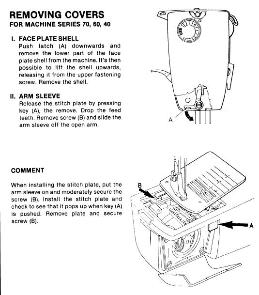 Absolute Sewing Machine Information: Removing Husqvarna Viking sewing
