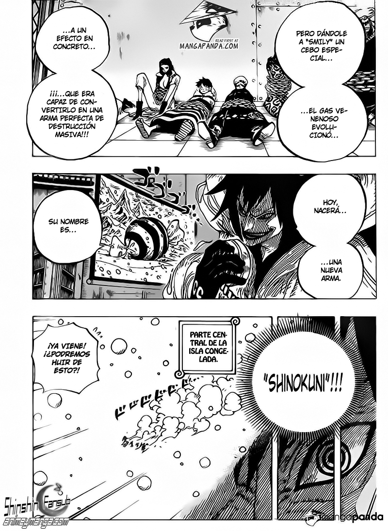 One Piece Manga Capitulo 675. Su nombre es Shinokuni ParaisoGrandLine