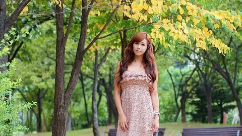 Kim Ha Yul – Ruffle Dress Outdoor Photoshoot