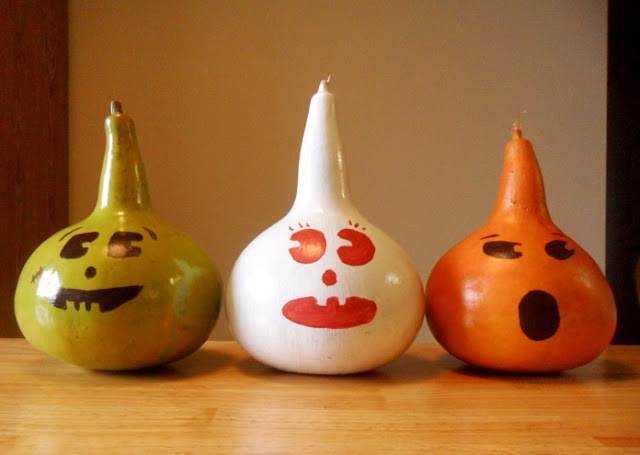 Painted Birdhouse Gourds