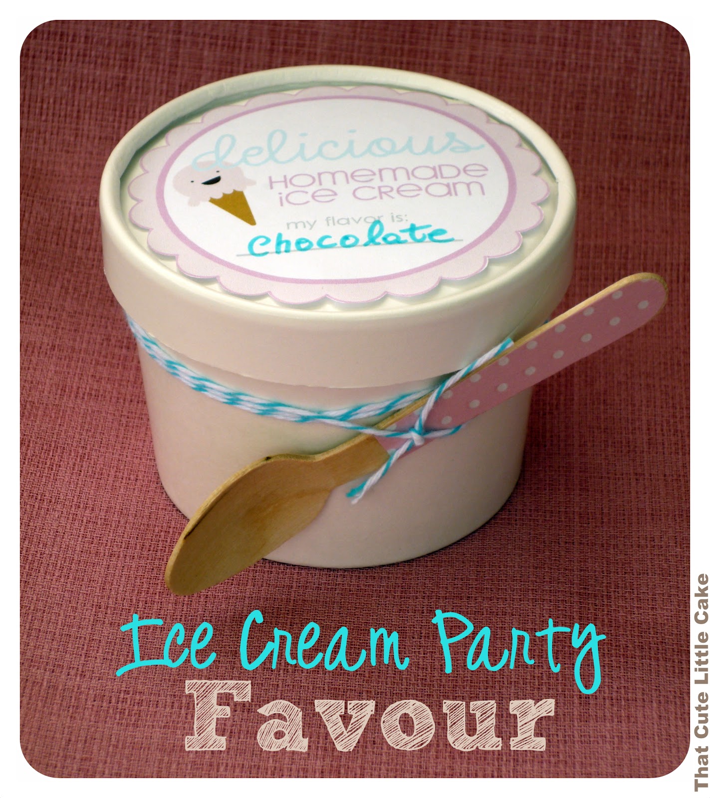 That Cute Little Cake {Ice Cream Party} Favors Chocolate Ice Cream