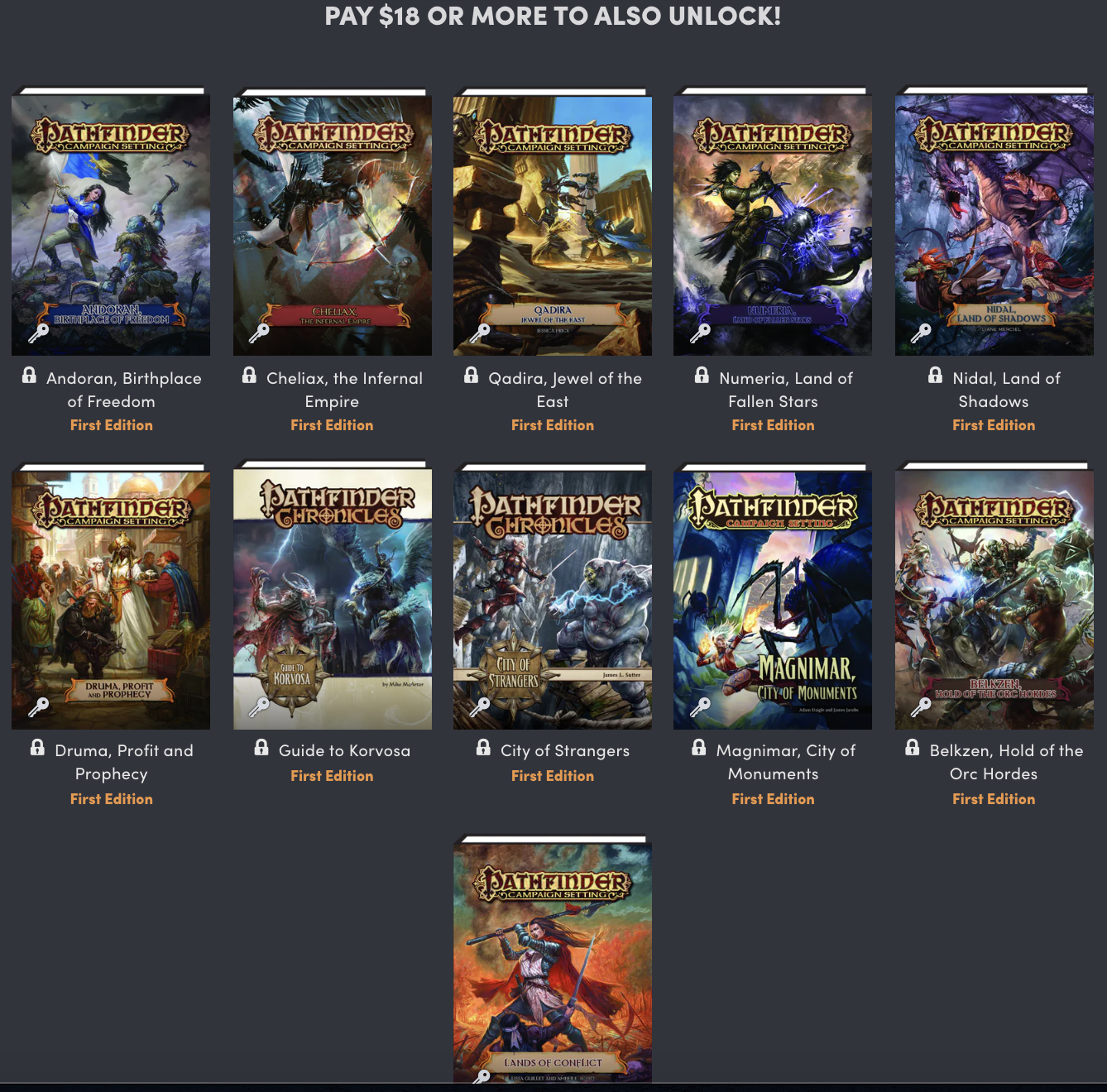 Paizo's Pathfinder Humble RPG Bundle - 28 Books for 25 Bucks 