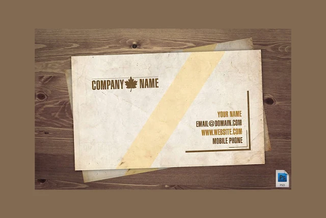 Old Vintage Business Card PSD