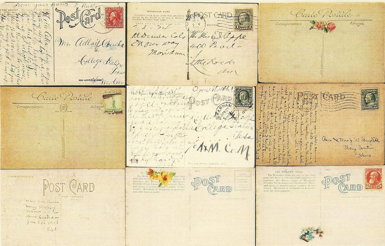 The Graffical Muse 2 Free Vintage Postcard Backgrounds