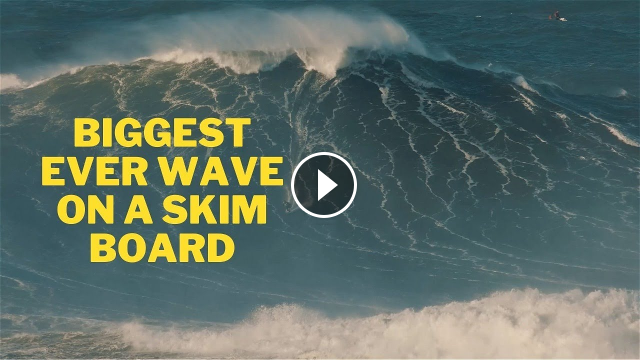 Lucas Fink Rides Biggest Ever Wave on a Skim Board Nazare December 8 2021