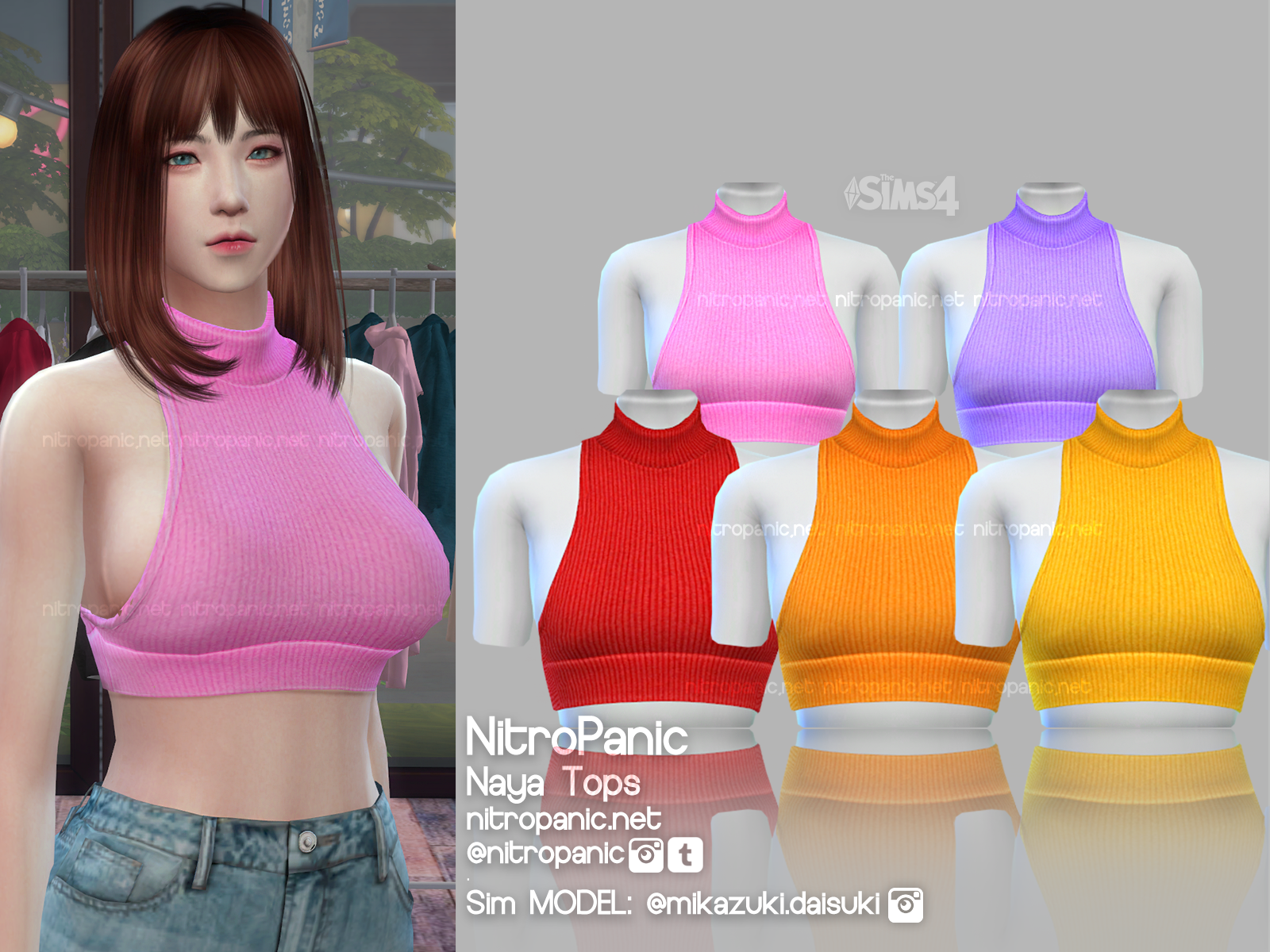 Naya Tops For The Sims 4 Bounce ribbed top by trillyke • sims 4 downloads. naya tops for the sims 4