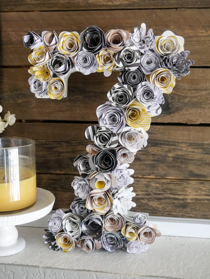 Easy Home Decor with Rolled Flowers by Jamie Pate | @jamiepate