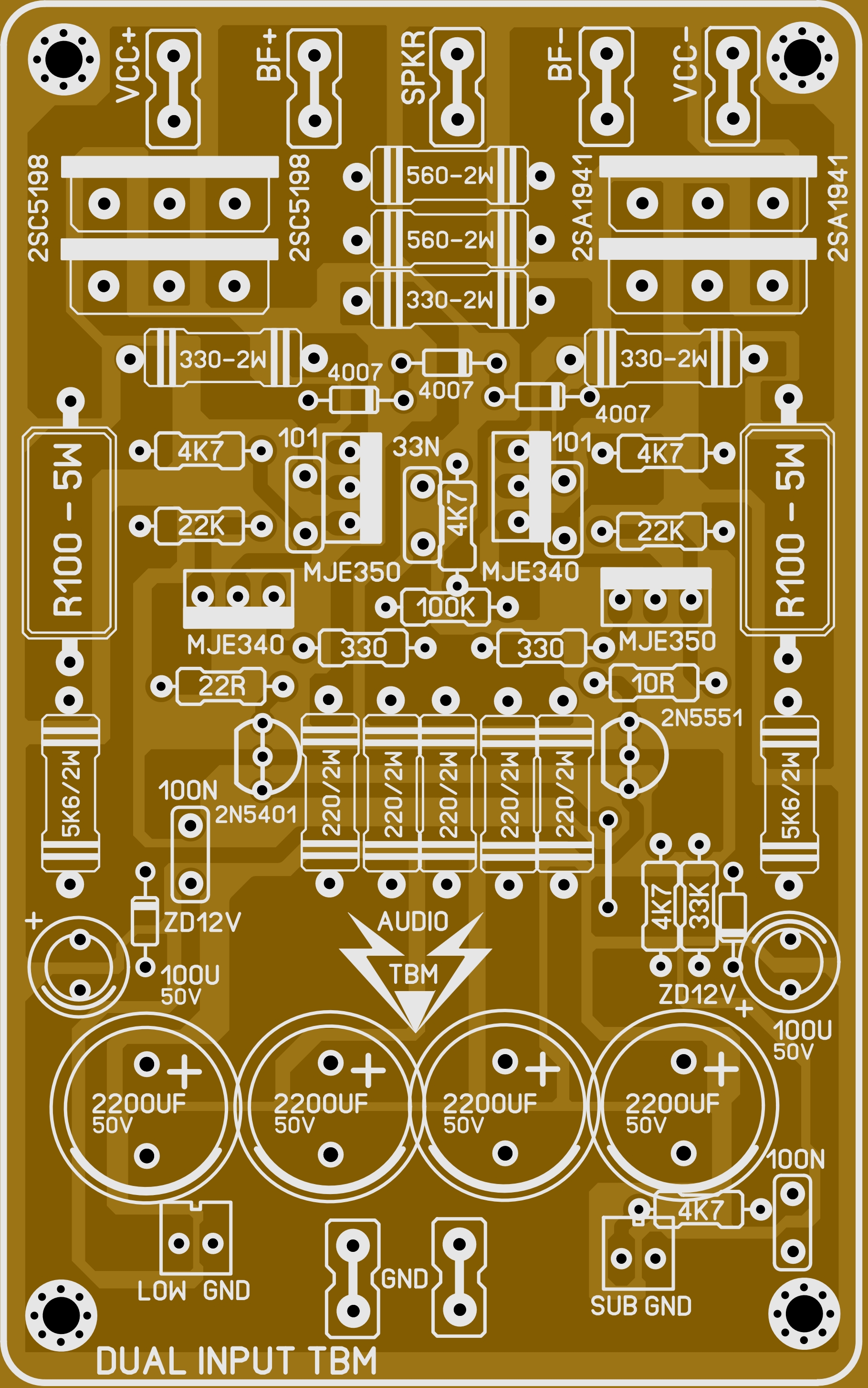 Layout PCB Driver Power TBM DUAL INPUT – BLOGKAMARKU