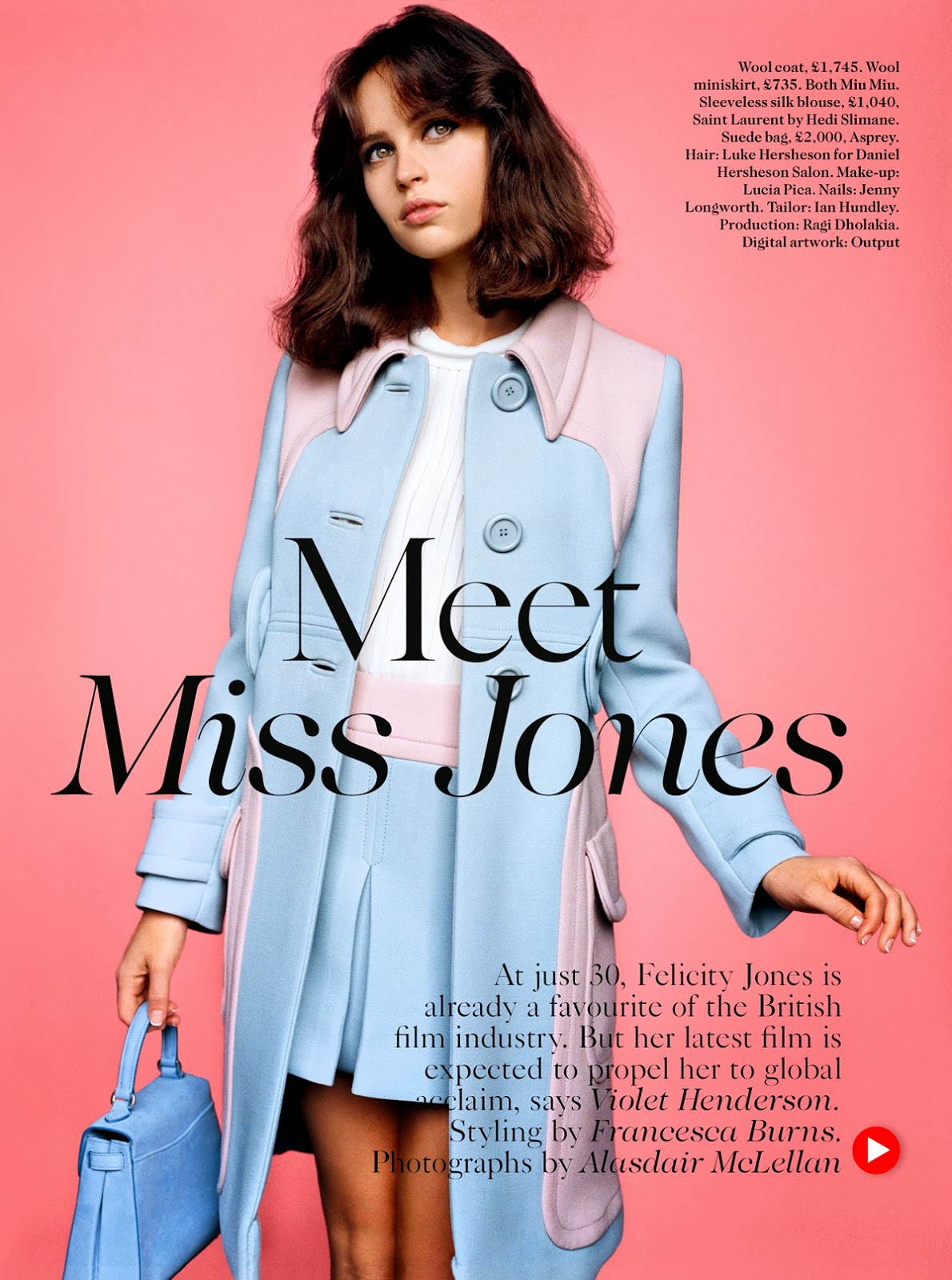 Fashionistas World: Felicity Jones for Vogue UK