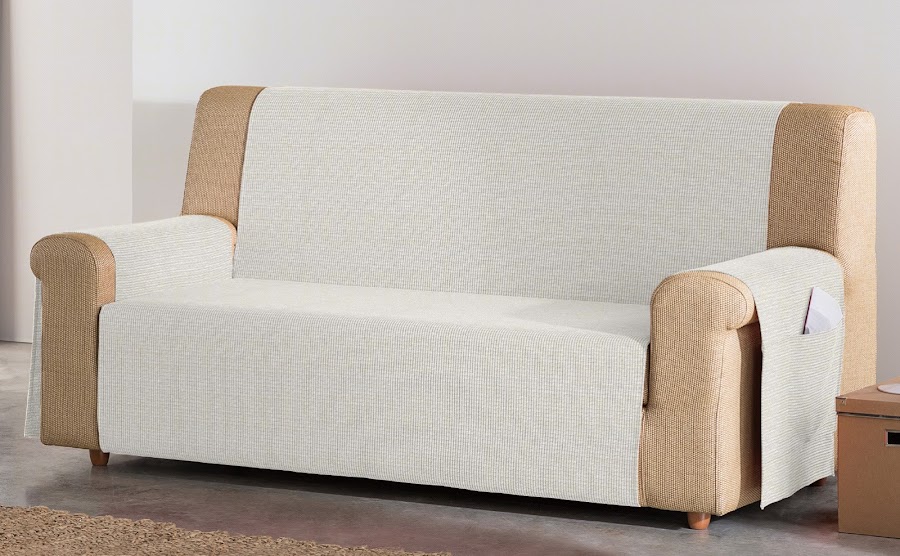 Funda de sofá blanca