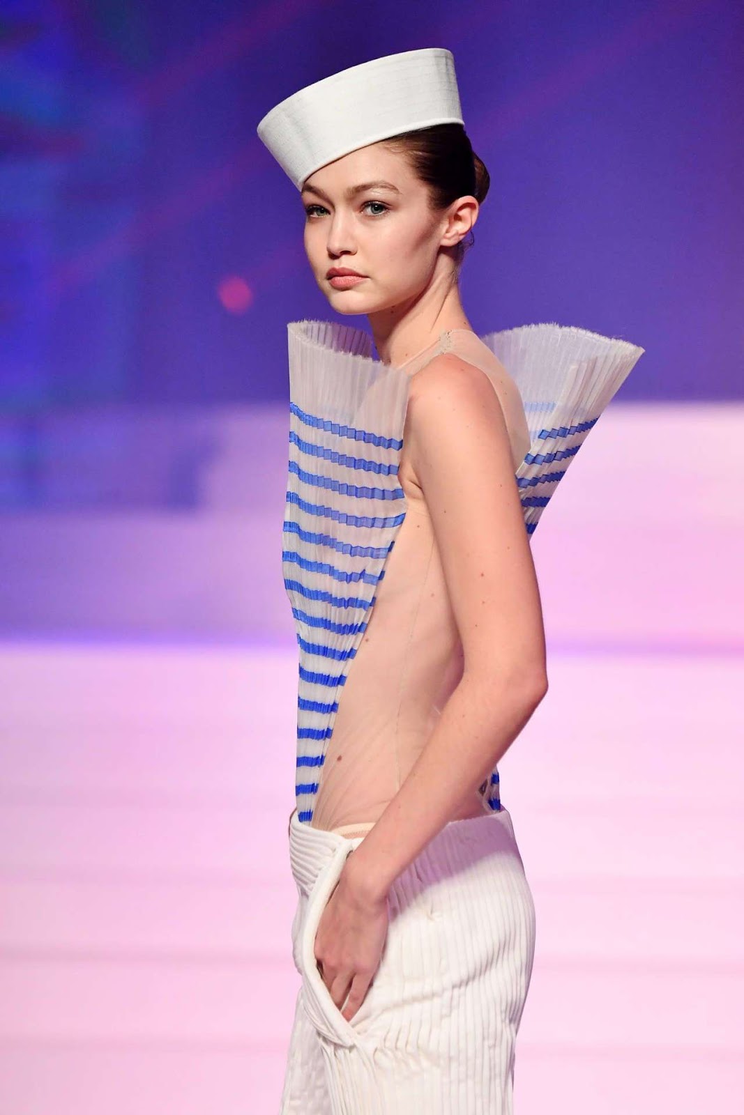 Gigi Hadid – Jean-Paul Gaultier Haute Couture S/S 2020 Show – Fashion Style