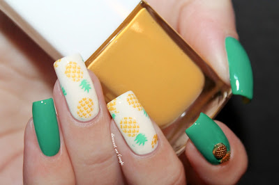 Pineapple Summer Nail Art