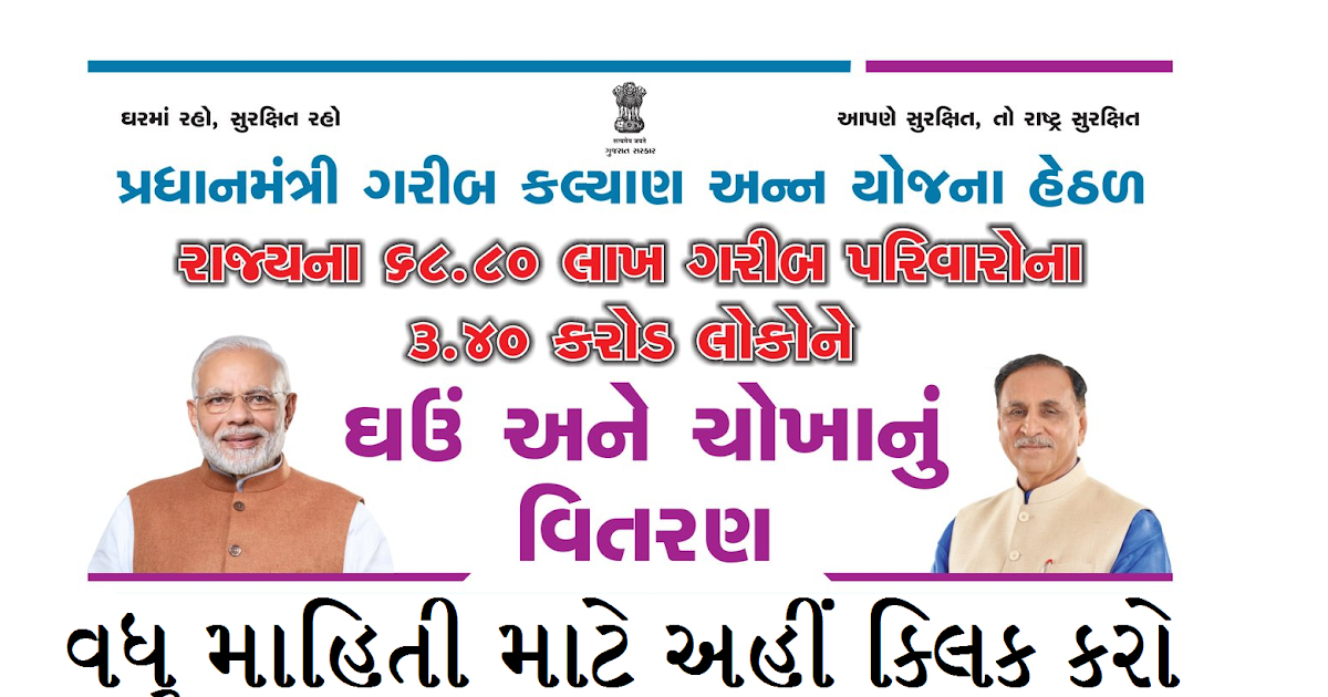 The Gujarat government announced the dates of distribution of