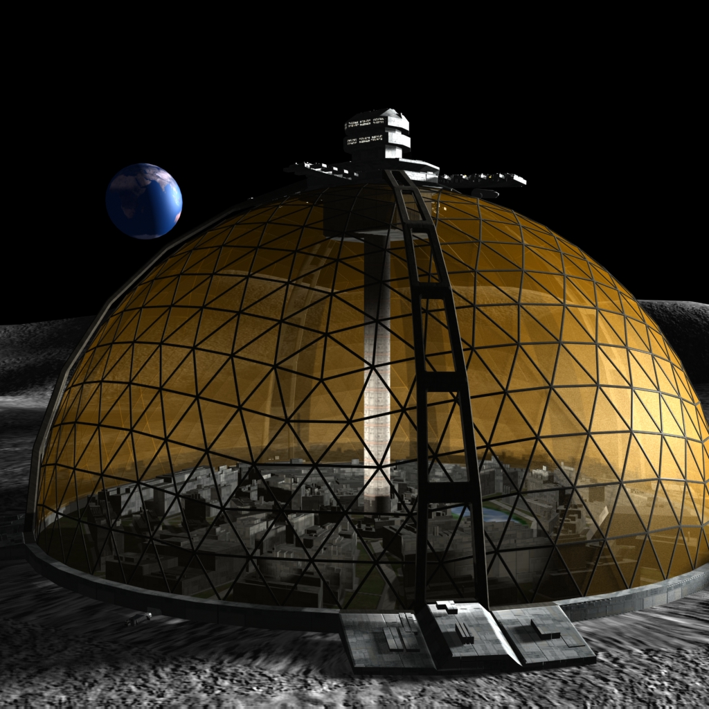 Покажи дом на луне. Купольные города на Луне. Город под куполом на Луне. Космический купол. Купольный город.