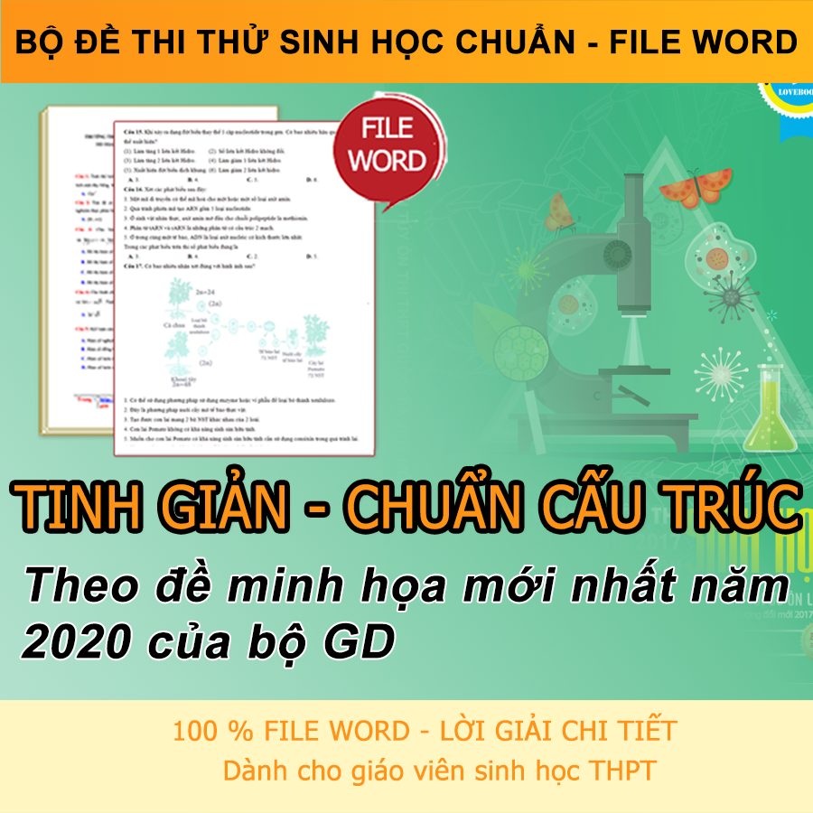 Đề thi thư THPT quốc gia năm 2020 sinh học chuẩn cấu trúc