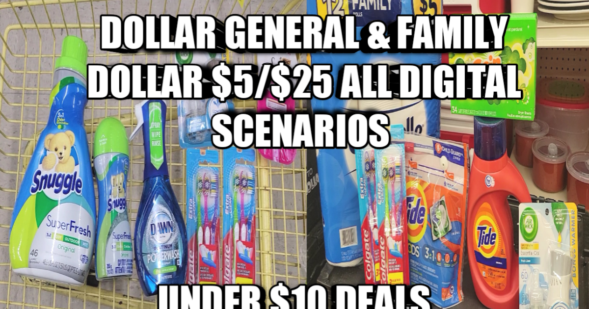 DOLLAR GENERAL & FAMILY DOLLAR 5/25 ALL DIGITAL DEALS