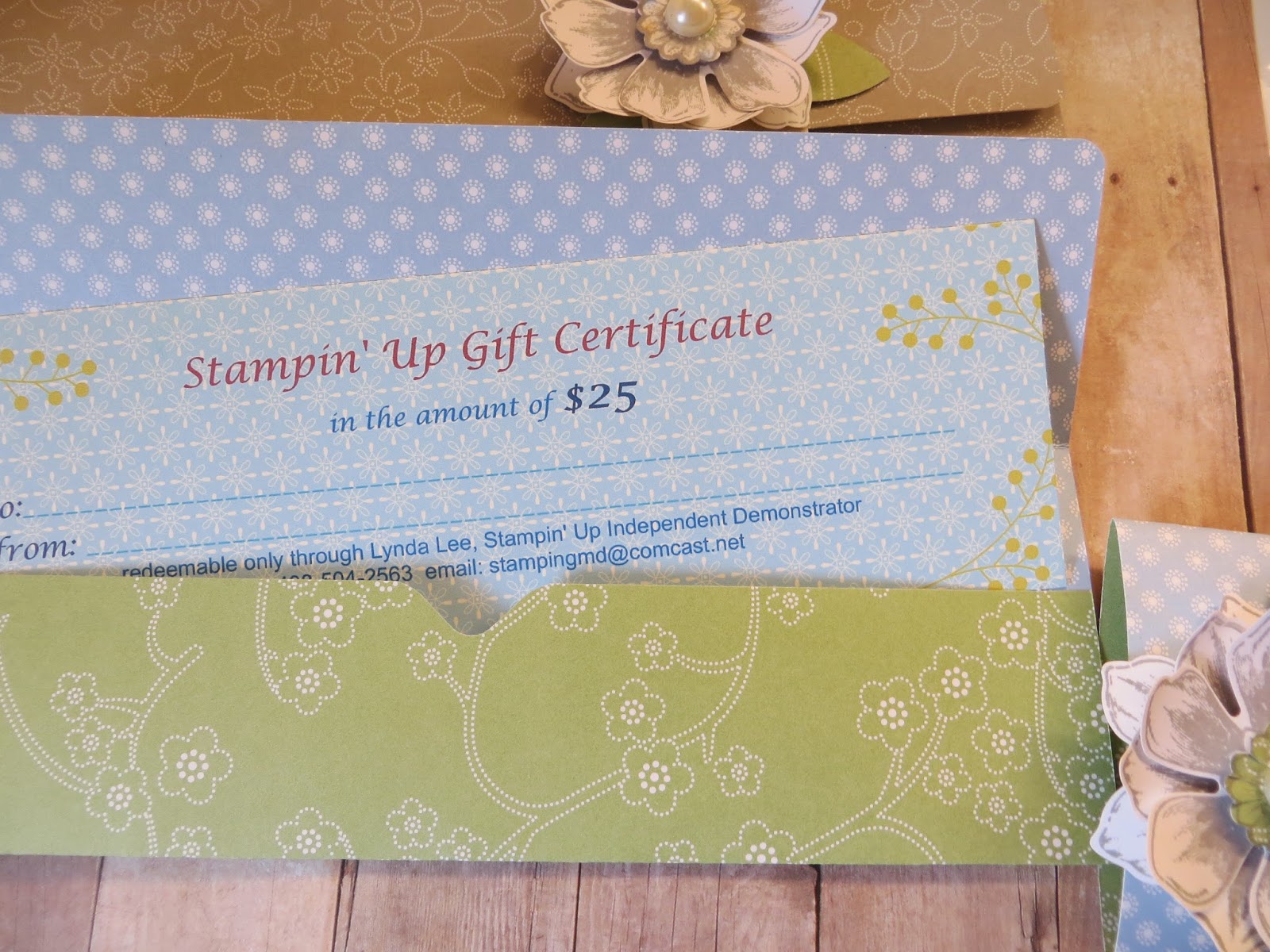 Lynda's Quiet Time Beautiful Bunch Gift certificate Holders