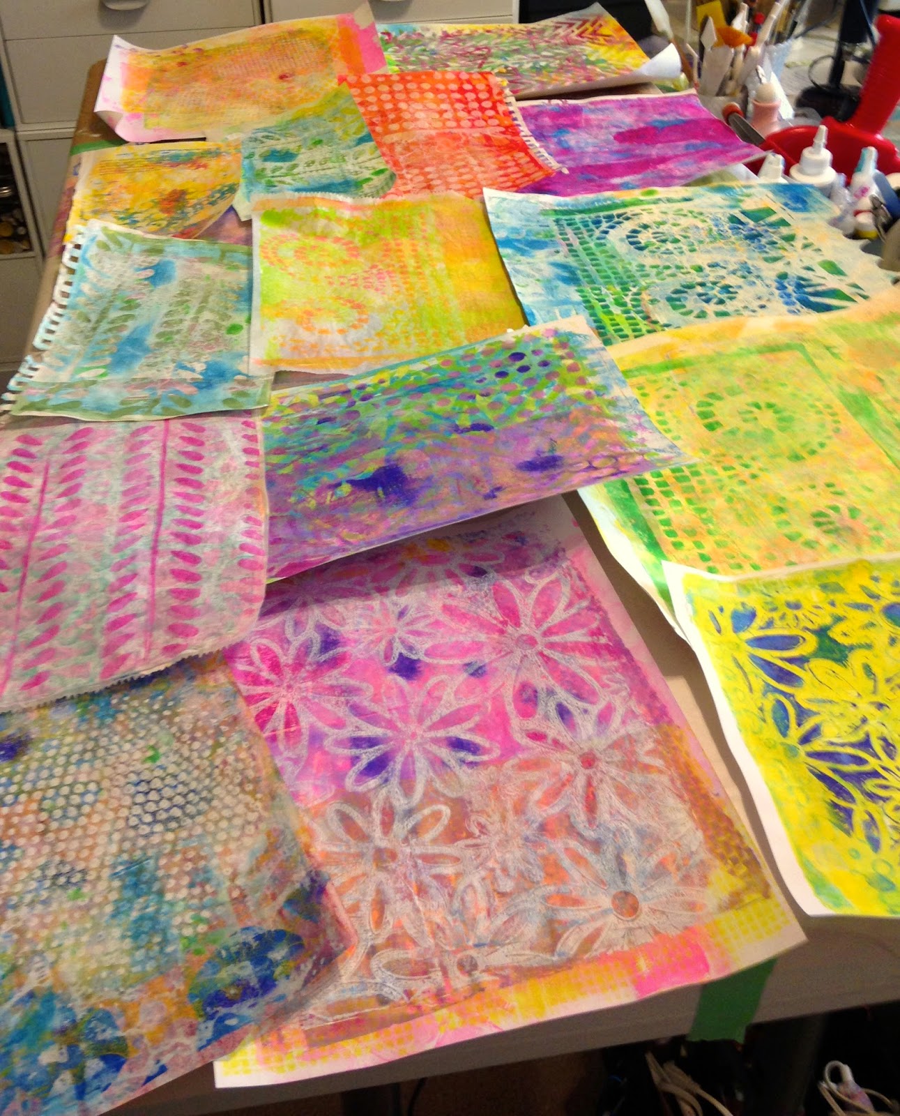 Artful Musings Fun with the Gelli Plate Today