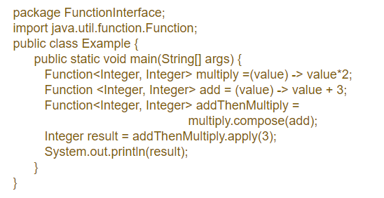 Function Functional Interface in Java