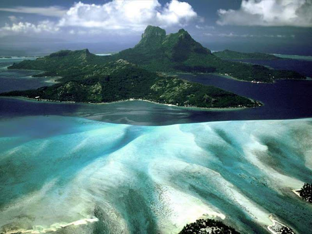 The Bora-Bora island in French Polynesia 
