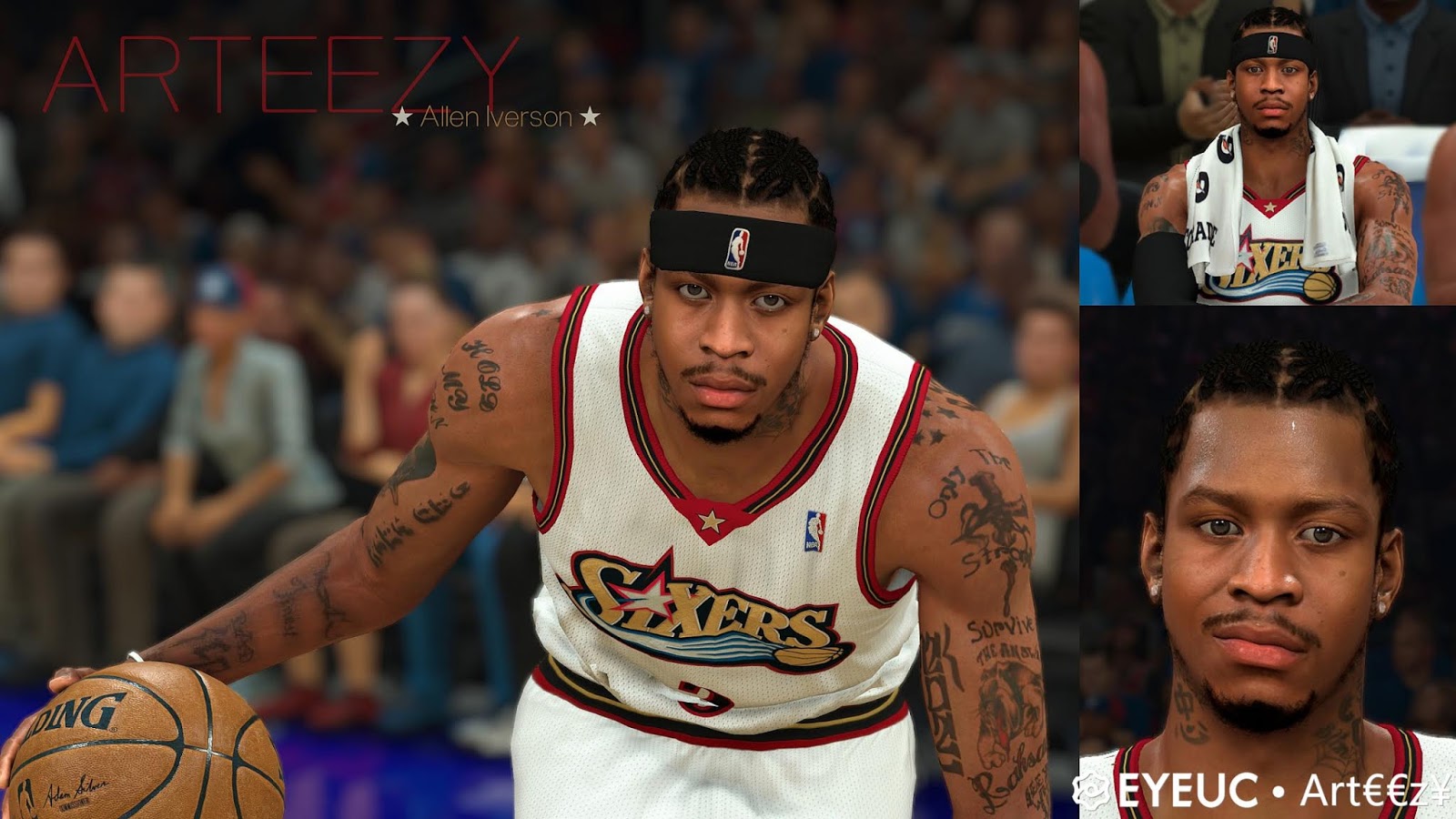 Download Allen Iverson Hd Face And Body Model By Arteezy For 2k20 Nba 2k Updates Roster Update Cyberface Etc PSD Mockup Templates