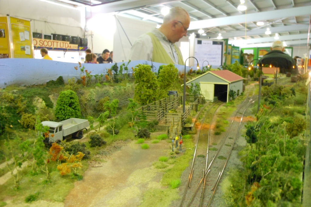Avoca, a Tasmanian OO scale layout, using HO scale track to represent 