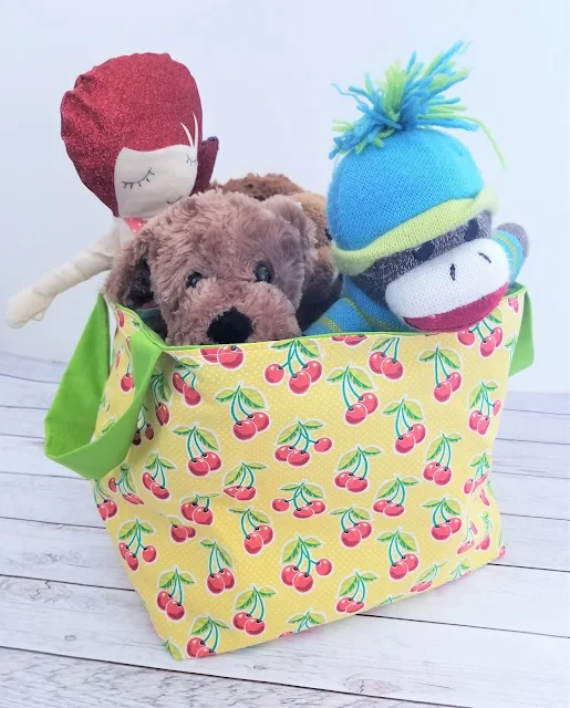How to Make a Fabric Basket Toy Bin