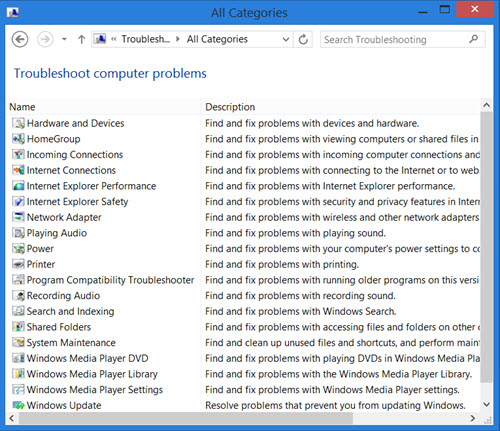 Windows-probleemoplossers werken niet