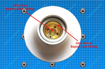Jalur Fasa dan Netral Fitting Lampu