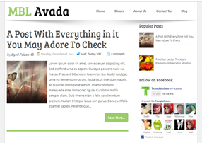Avada Blogger template
