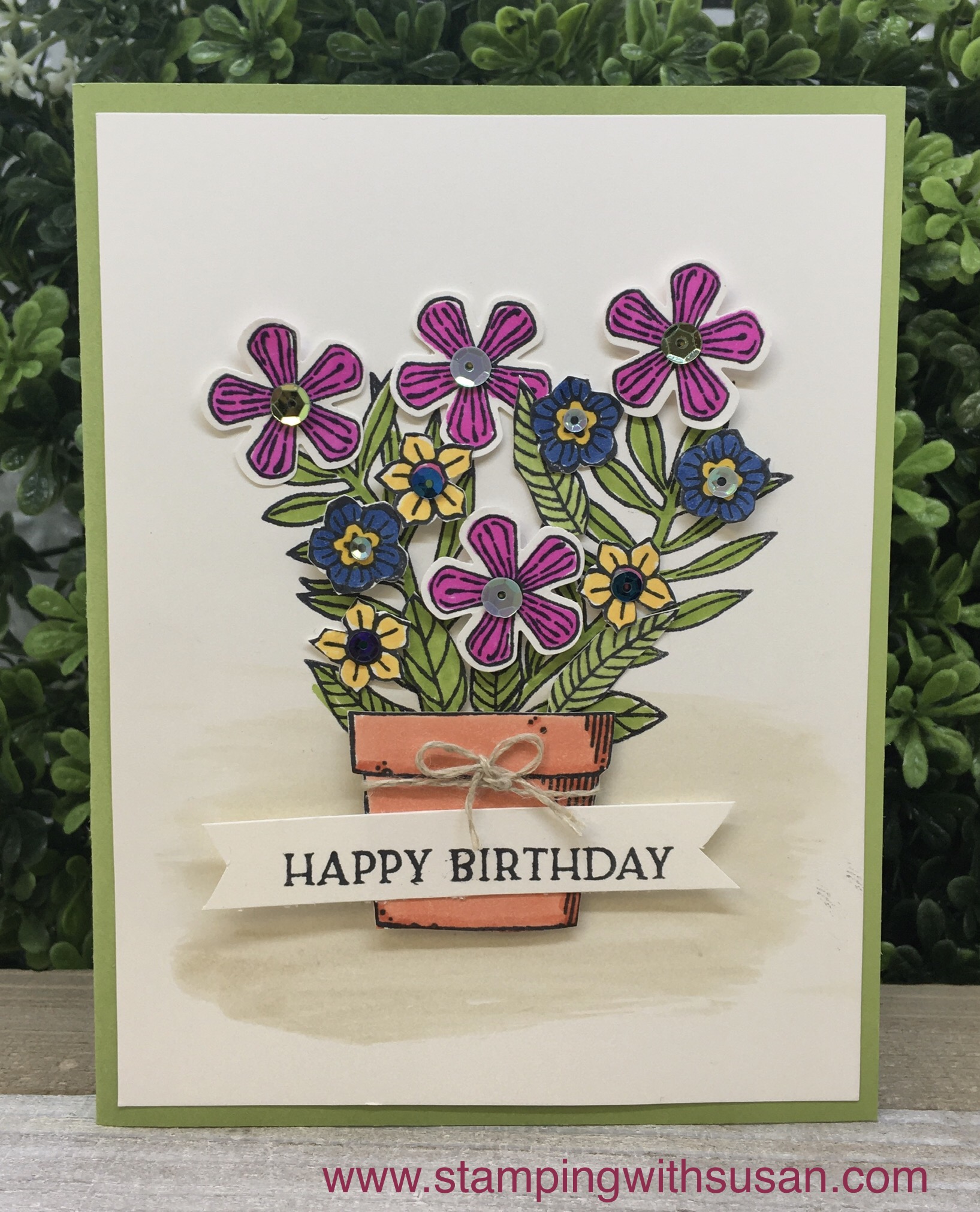 Stamping With Susan Stampin' Up! Basket of Blooms