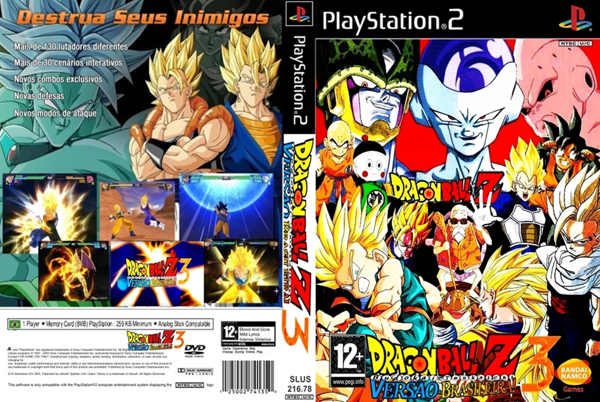 Meu PS2 Nostalgia: Dragon Ball Z TKC3 DVD ISO Original PS2