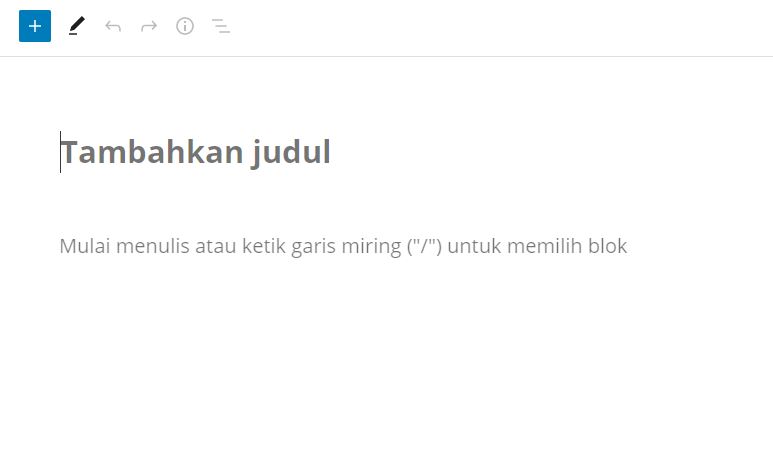 Halaman pos pada wordpress dan siap menulis postingan baru