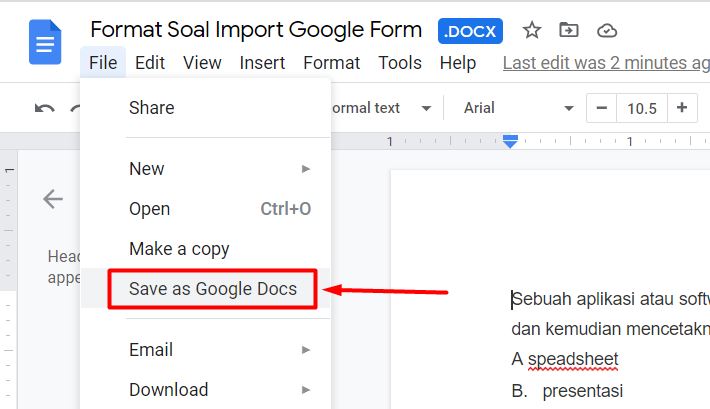 Cara Import Soal Dari Word Ke Google Form - Bli Komang