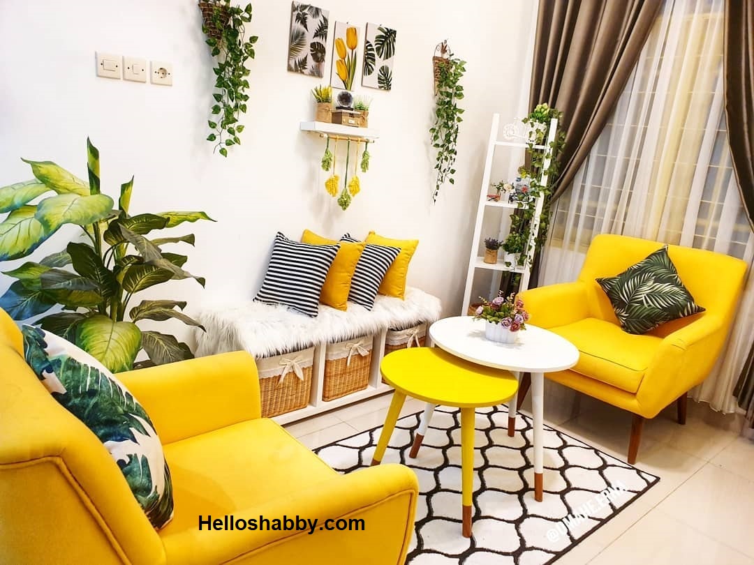 6 Desain Ruang Tamu Warna Kuning Cantik Nan Ceria di Interior Rumah