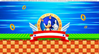Sonic Party: Free Printable Cake Toppers and Decoration.