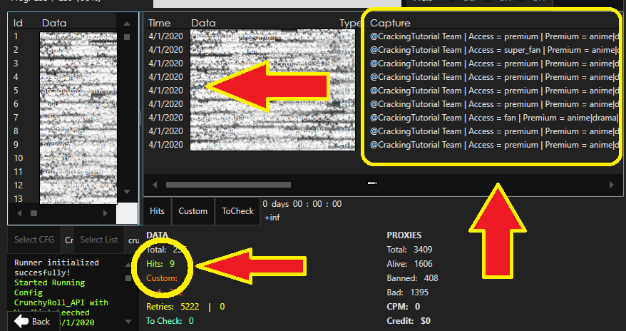 Cracking Forum Hq Combolist Cracking Tools Private Tutorials Crunchyroll Com 9x Premium Accounts With Capture Access Status Expires Dates 1 April 2020