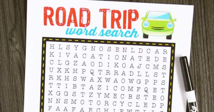road trip word search puzzle