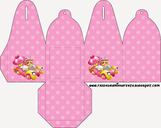 Penelope Glamour Bebé: Cajas para Imprimir Gratis. Caja para Cupcakes o Golosinas de Penelope Glamour Bebé.